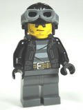 LEGO cty0456 Police - City Bandit Male with Black Stubble and Aviator Cap